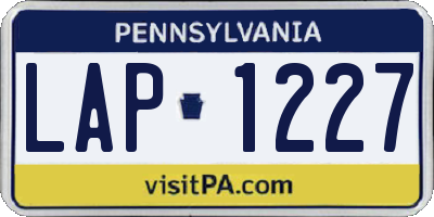 PA license plate LAP1227