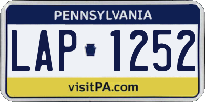 PA license plate LAP1252