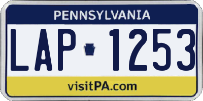 PA license plate LAP1253