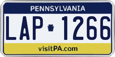 PA license plate LAP1266