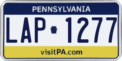 PA license plate LAP1277