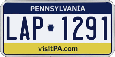 PA license plate LAP1291