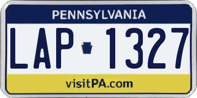 PA license plate LAP1327