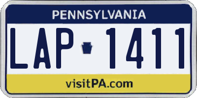 PA license plate LAP1411