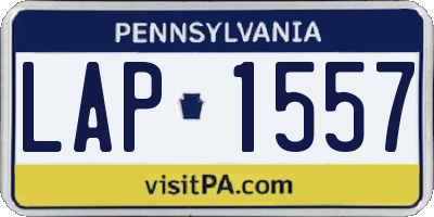 PA license plate LAP1557