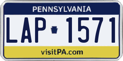 PA license plate LAP1571
