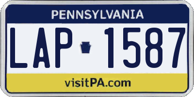 PA license plate LAP1587