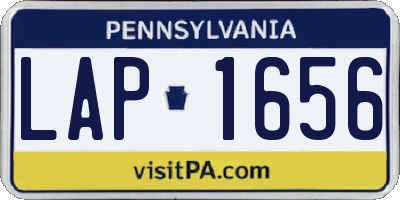 PA license plate LAP1656