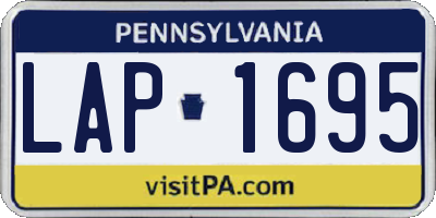 PA license plate LAP1695