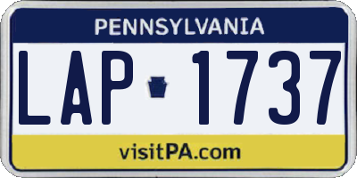 PA license plate LAP1737