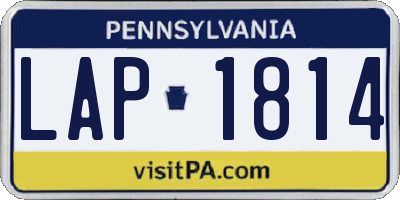 PA license plate LAP1814