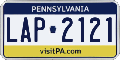 PA license plate LAP2121