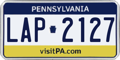PA license plate LAP2127