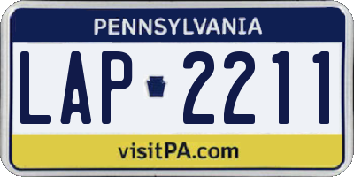 PA license plate LAP2211