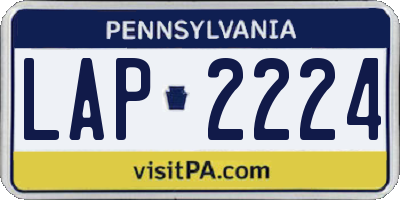 PA license plate LAP2224