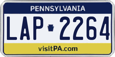 PA license plate LAP2264