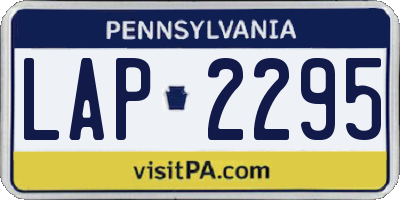 PA license plate LAP2295