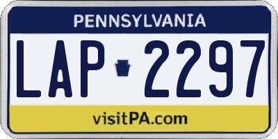 PA license plate LAP2297