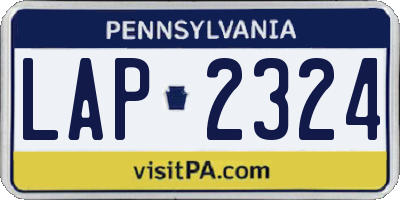 PA license plate LAP2324