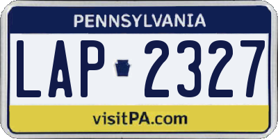 PA license plate LAP2327