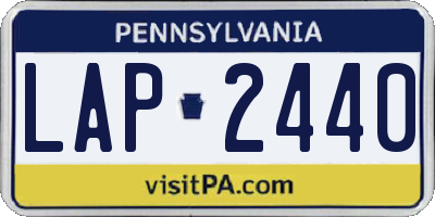 PA license plate LAP2440