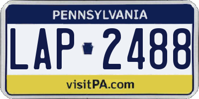 PA license plate LAP2488