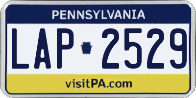 PA license plate LAP2529