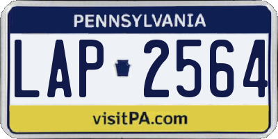 PA license plate LAP2564