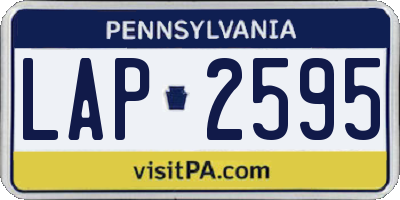 PA license plate LAP2595