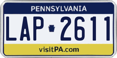 PA license plate LAP2611