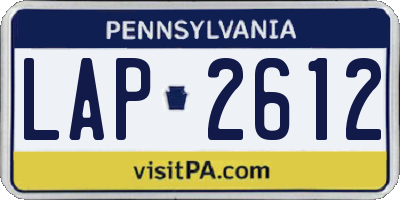 PA license plate LAP2612