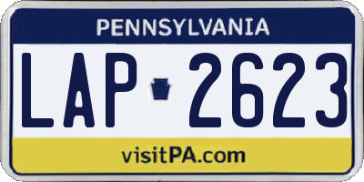 PA license plate LAP2623