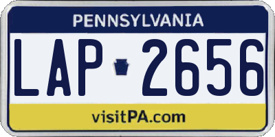 PA license plate LAP2656