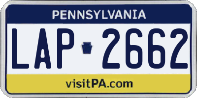 PA license plate LAP2662