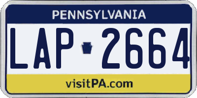 PA license plate LAP2664