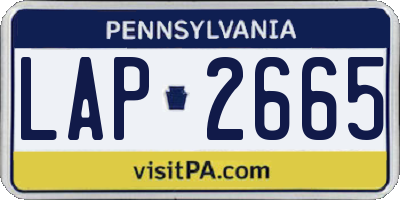 PA license plate LAP2665