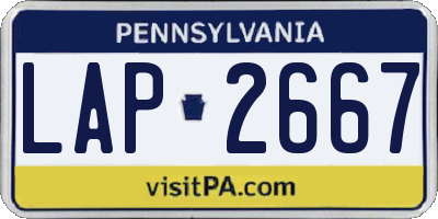 PA license plate LAP2667