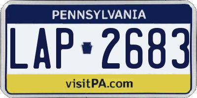 PA license plate LAP2683