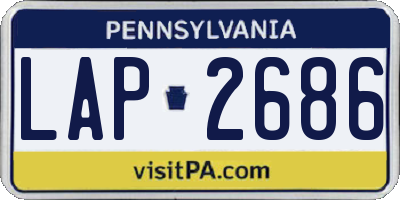 PA license plate LAP2686