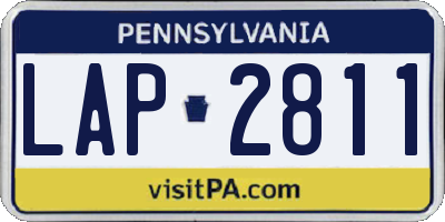 PA license plate LAP2811