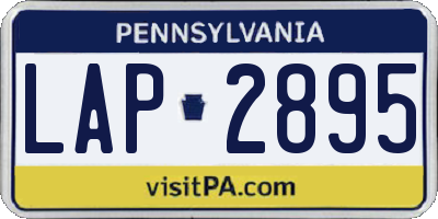 PA license plate LAP2895