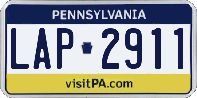 PA license plate LAP2911