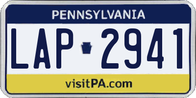PA license plate LAP2941