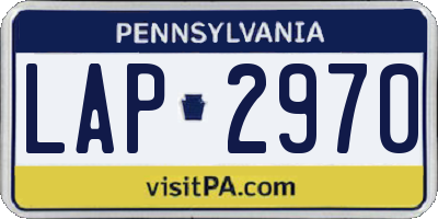 PA license plate LAP2970