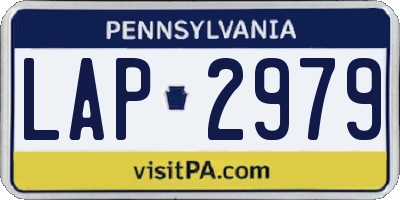 PA license plate LAP2979