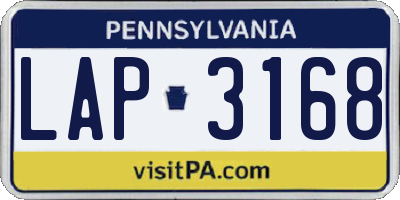 PA license plate LAP3168