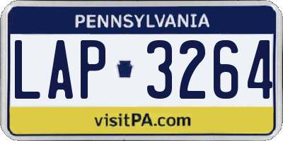 PA license plate LAP3264