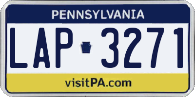 PA license plate LAP3271
