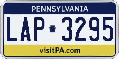 PA license plate LAP3295