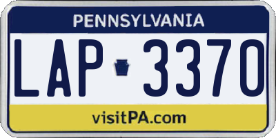 PA license plate LAP3370